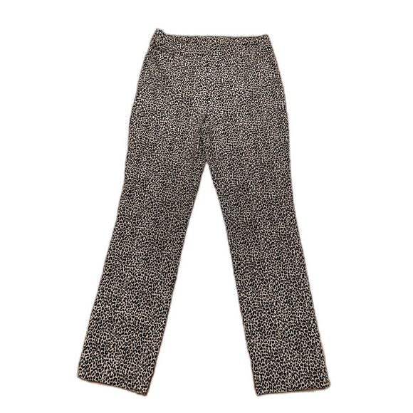 Chico's Leopard Print Straight Leg Pull On Pants‎ Tummy Control Size 2.5 Tall - Picture 1 of 4